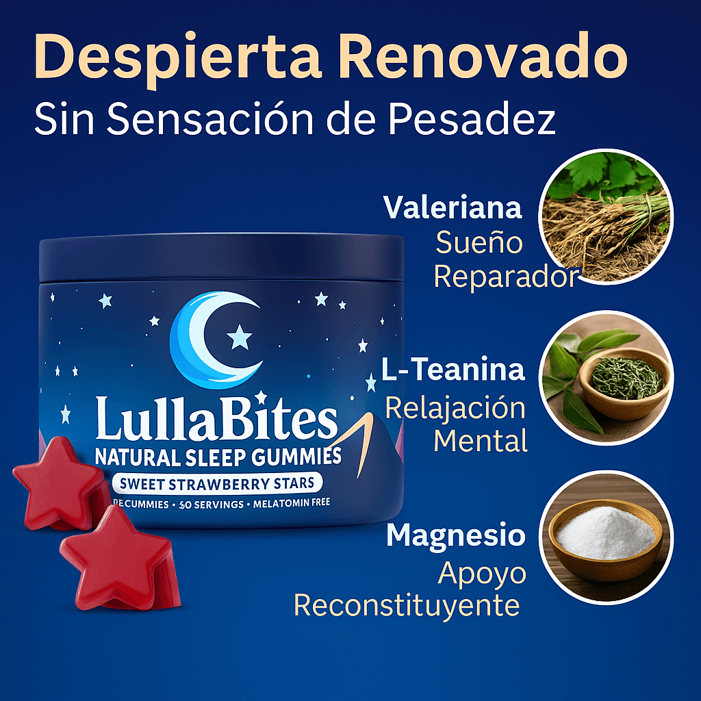 GOMINOLAS LullaBites® – Sueño Natural y Reparador sin Melatonina