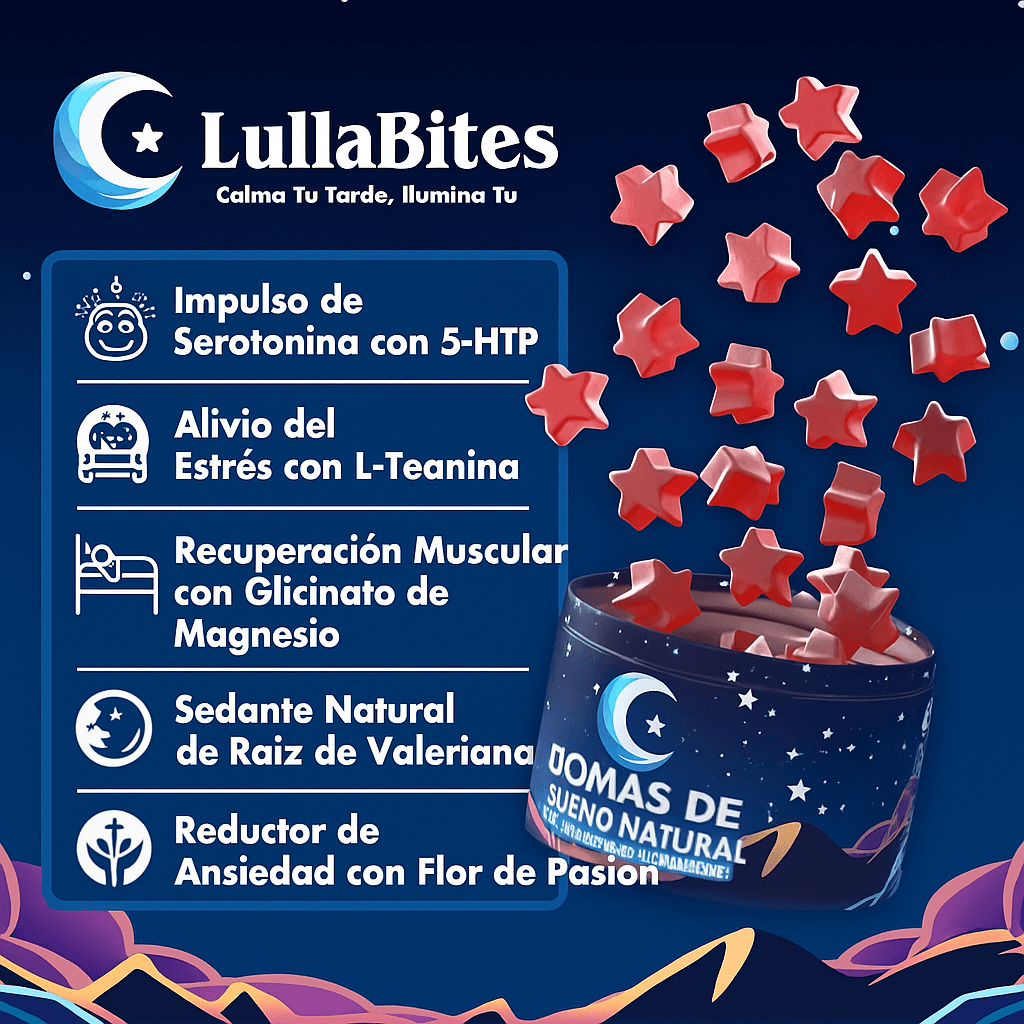 GOMINOLAS LullaBites® – Sueño Natural y Reparador sin Melatonina